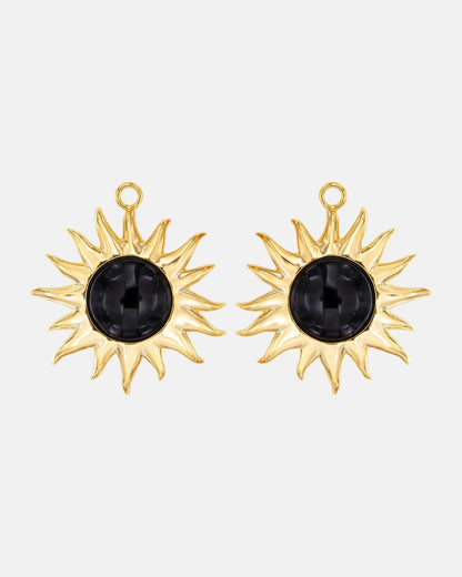 Colgantes Sol Fascinante Final Ágata Negra Earrings Coolook 