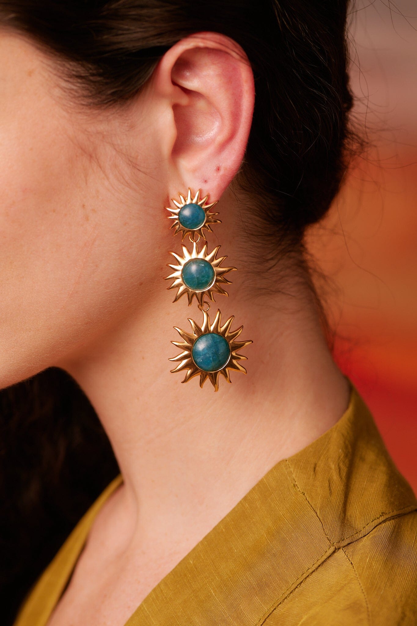 Colgantes Sol Fascinante Final Apatita Earrings Coolook 
