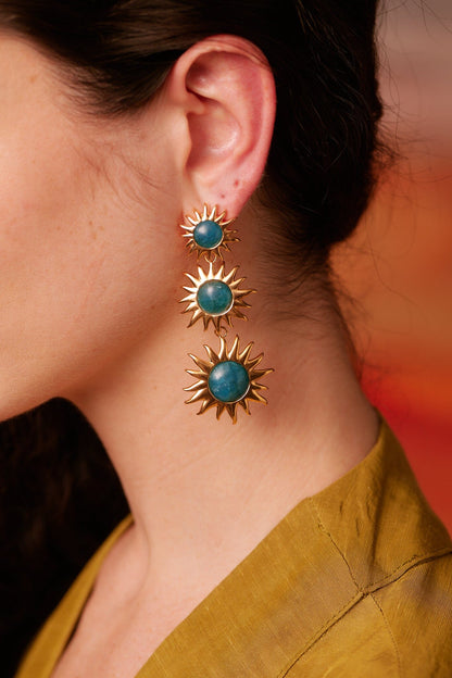 Colgantes Sol Fascinante Final Apatita Earrings Coolook 