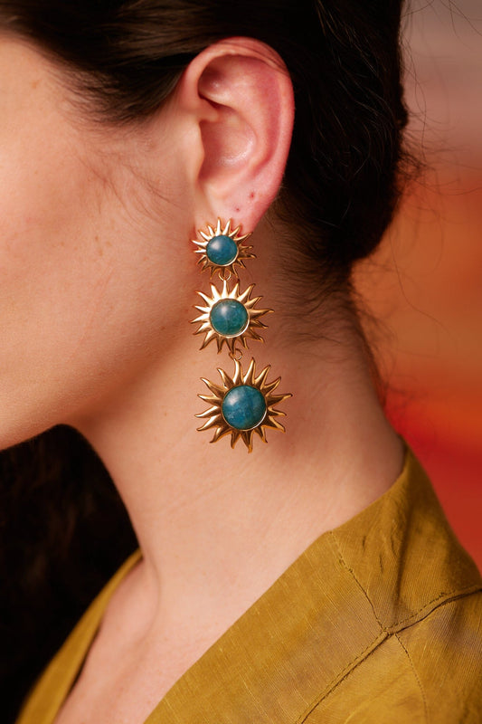 Colgantes Sol Fascinante Final Apatita Earrings Coolook 