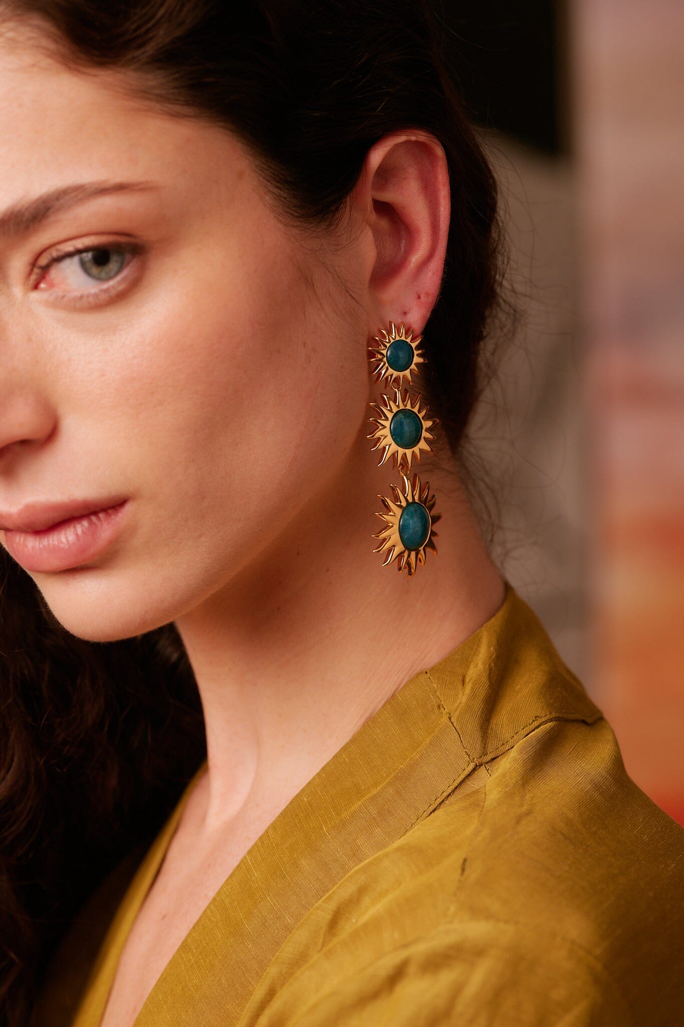 Colgantes Sol Fascinante Final Apatita Earrings Coolook 