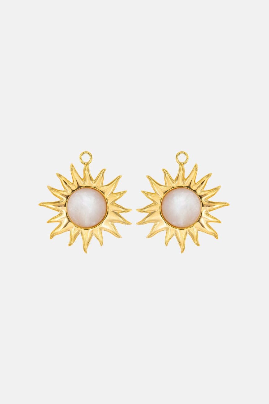Colgantes Sol Fascinante Final Madreperla Blanca Earrings Coolook 