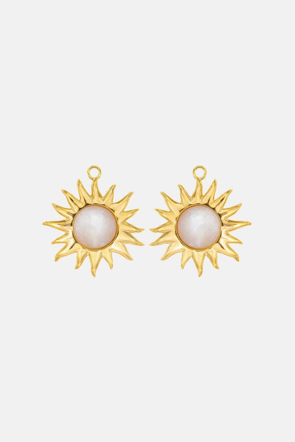 Colgantes Sol Fascinante Final Madreperla Blanca Earrings Coolook 