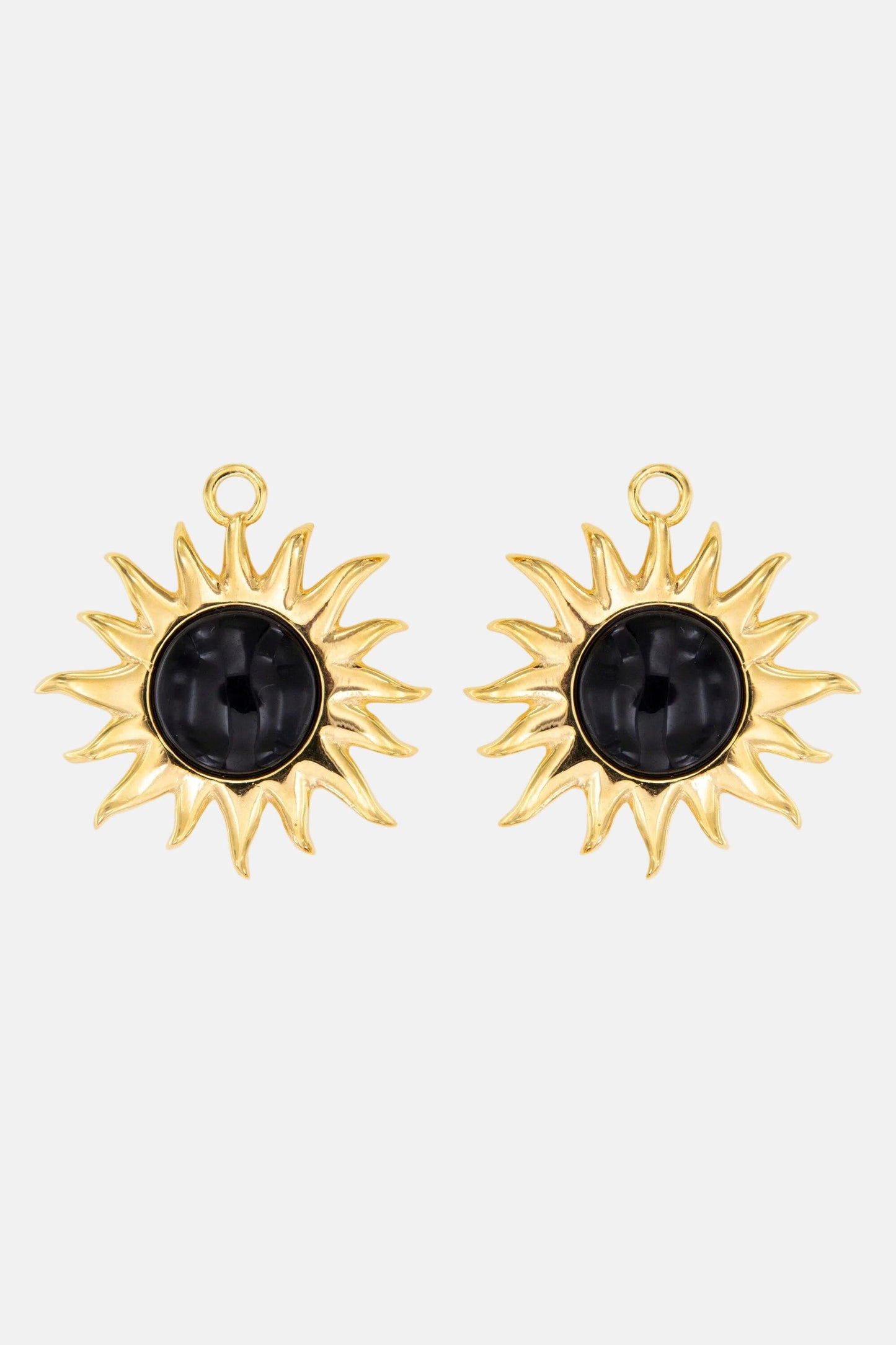 Colgantes Sol Fascinante Intermedio Ágata Negra Earrings Coolook 
