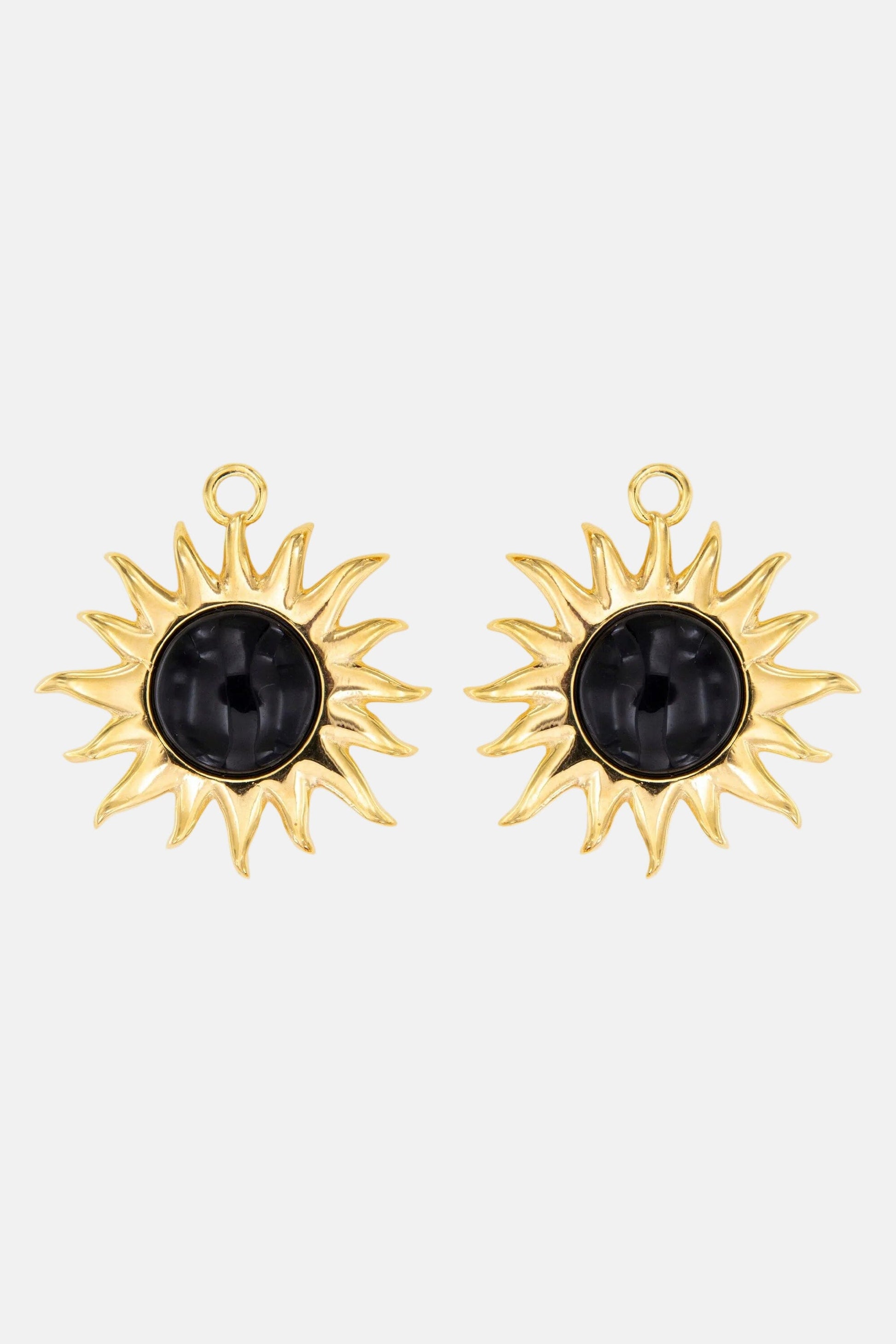 Colgantes Sol Fascinante Intermedio Ágata Negra Earrings Coolook 