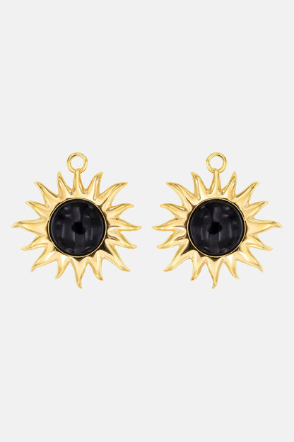 Colgantes Sol Fascinante Intermedio Ágata Negra Earrings Coolook 
