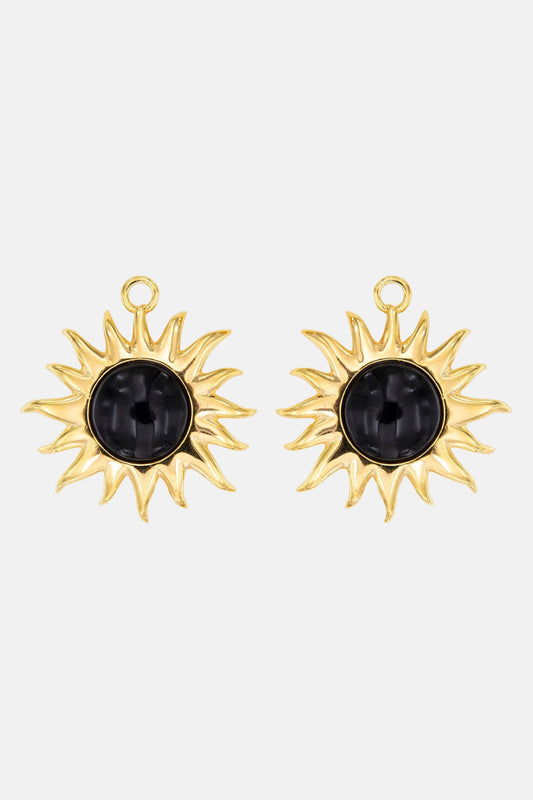 Colgantes Sol Fascinante Intermedio Ágata Negra Earrings Coolook 