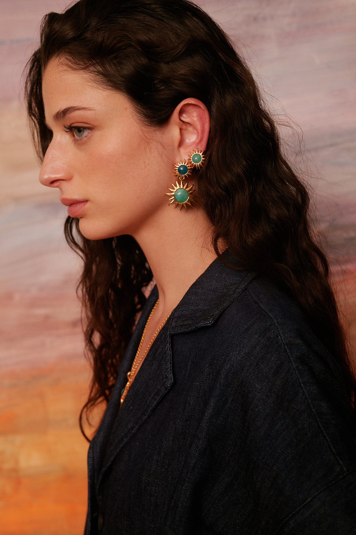 Colgantes Sol Fascinante Intermedio Amazonita Earrings Coolook 