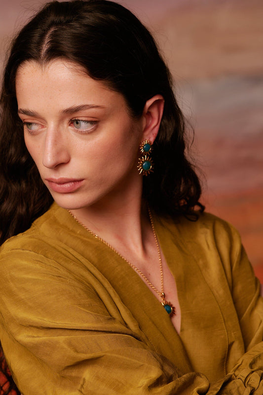 Colgantes Sol Fascinante Intermedio Apatita Earrings Coolook 