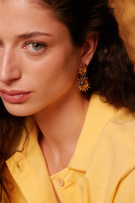 Colgantes Sol Fascinante Intermedio Citrino Necklaces Coolook 