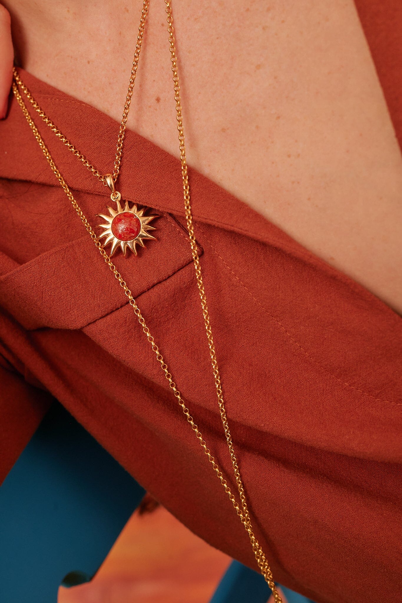 Colgantes Sol Fascinante Intermedio Coral Necklaces Coolook 