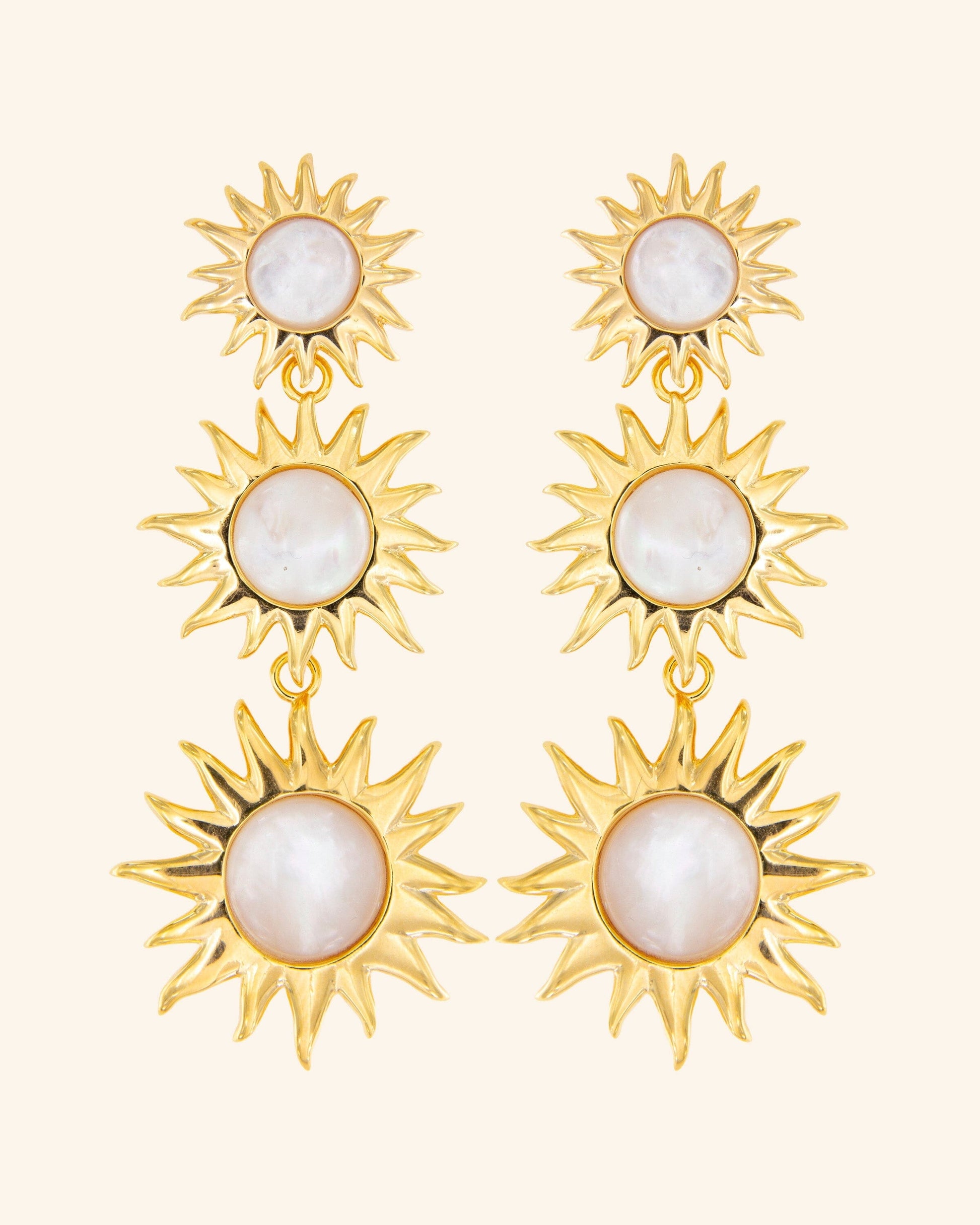 Colgantes Sol Fascinante Intermedio Madreperla Blanca Necklaces Coolook 