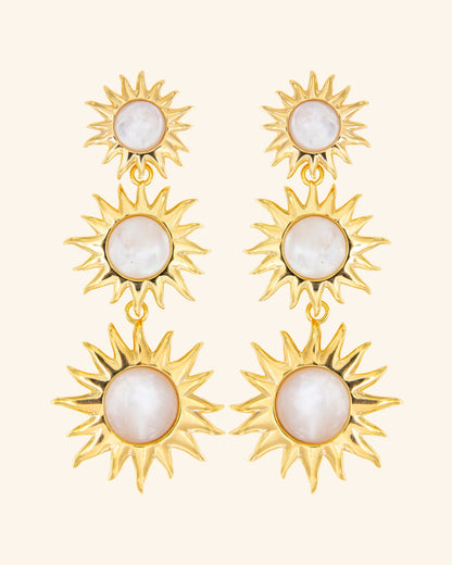 Colgantes Sol Fascinante Intermedio Madreperla Blanca Necklaces Coolook 
