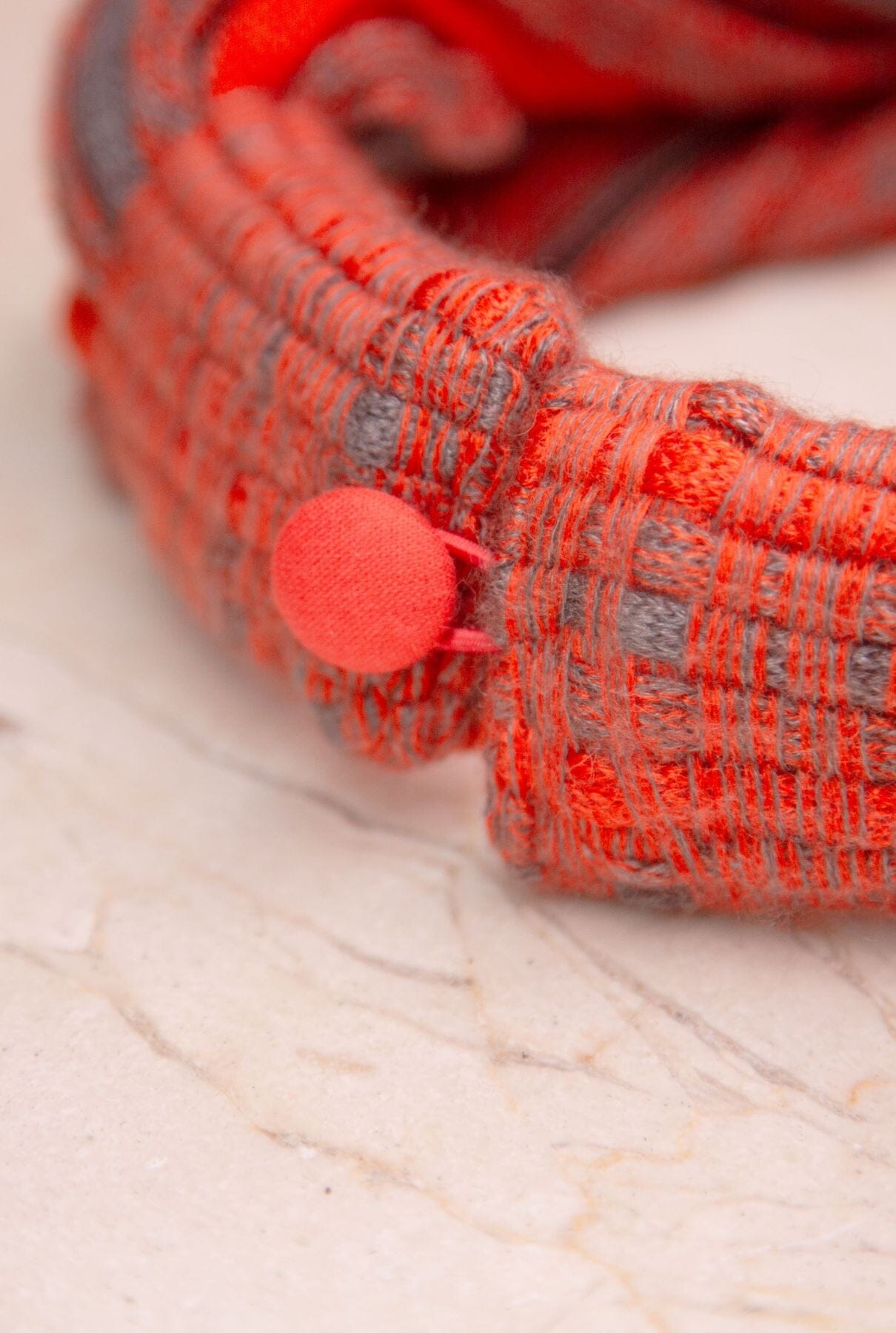 COLLAR CASHMERE/ SEDA NARANJA/ MARRÓN GRIS Necklaces Victoria de Talhora 