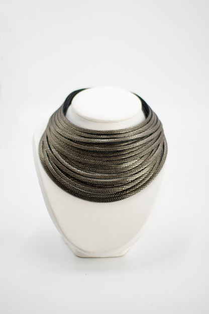 Collar Coa Large Plomo Necklaces Ecue 