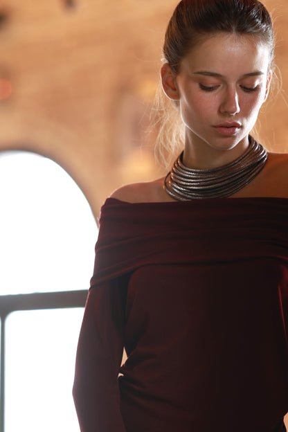 Collar Coa Medium Plomo Necklaces Ecue 