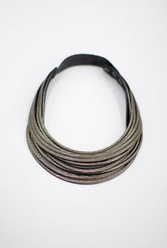 Collar Coa Small Plomo collares Ecue 