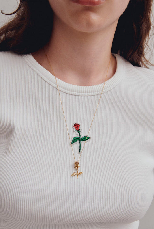 Collar de la Rosa de Oro Necklaces Ynes Suelves Jewellry 