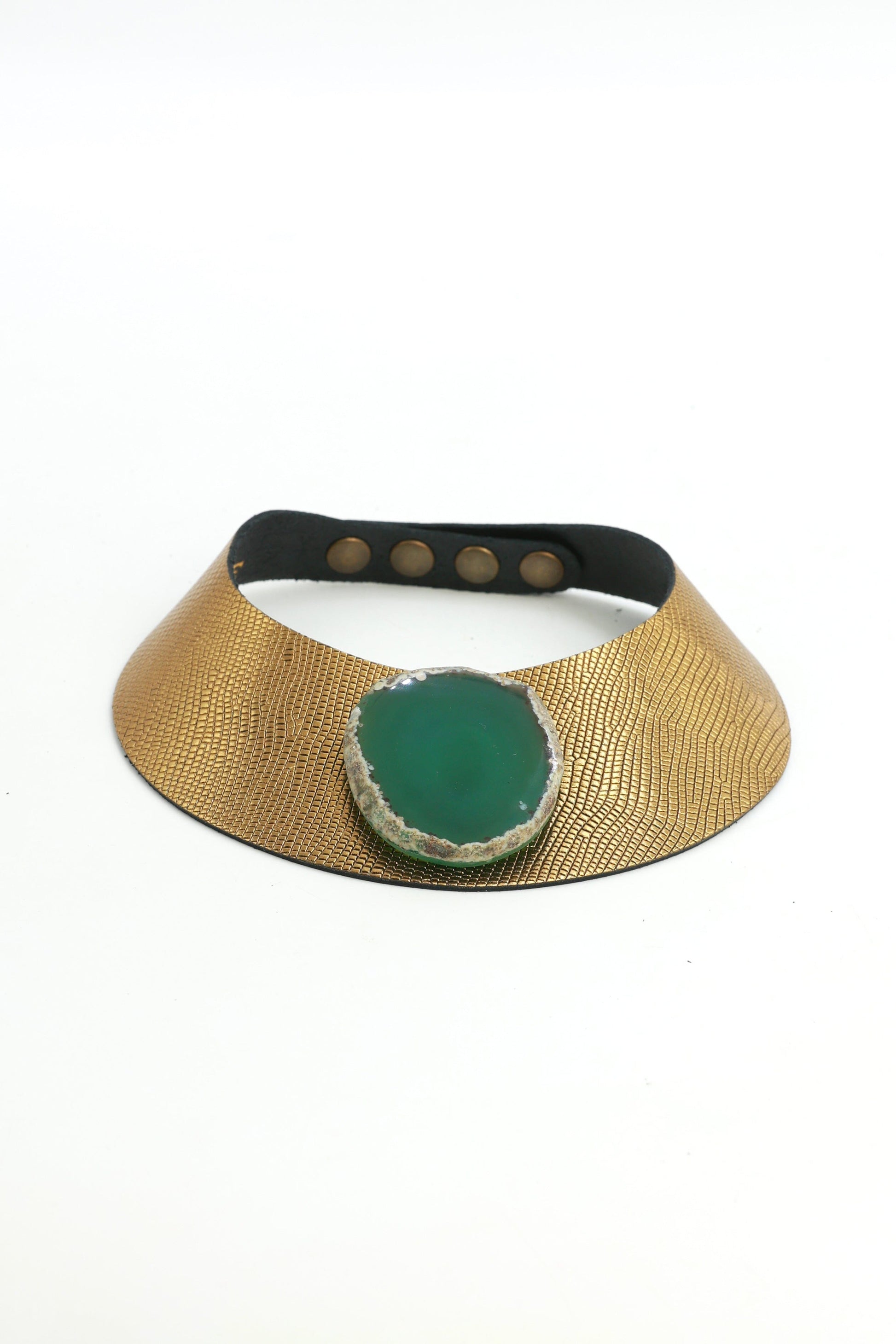 Collar Luz Dorado con Ágata Necklaces Ecue 
