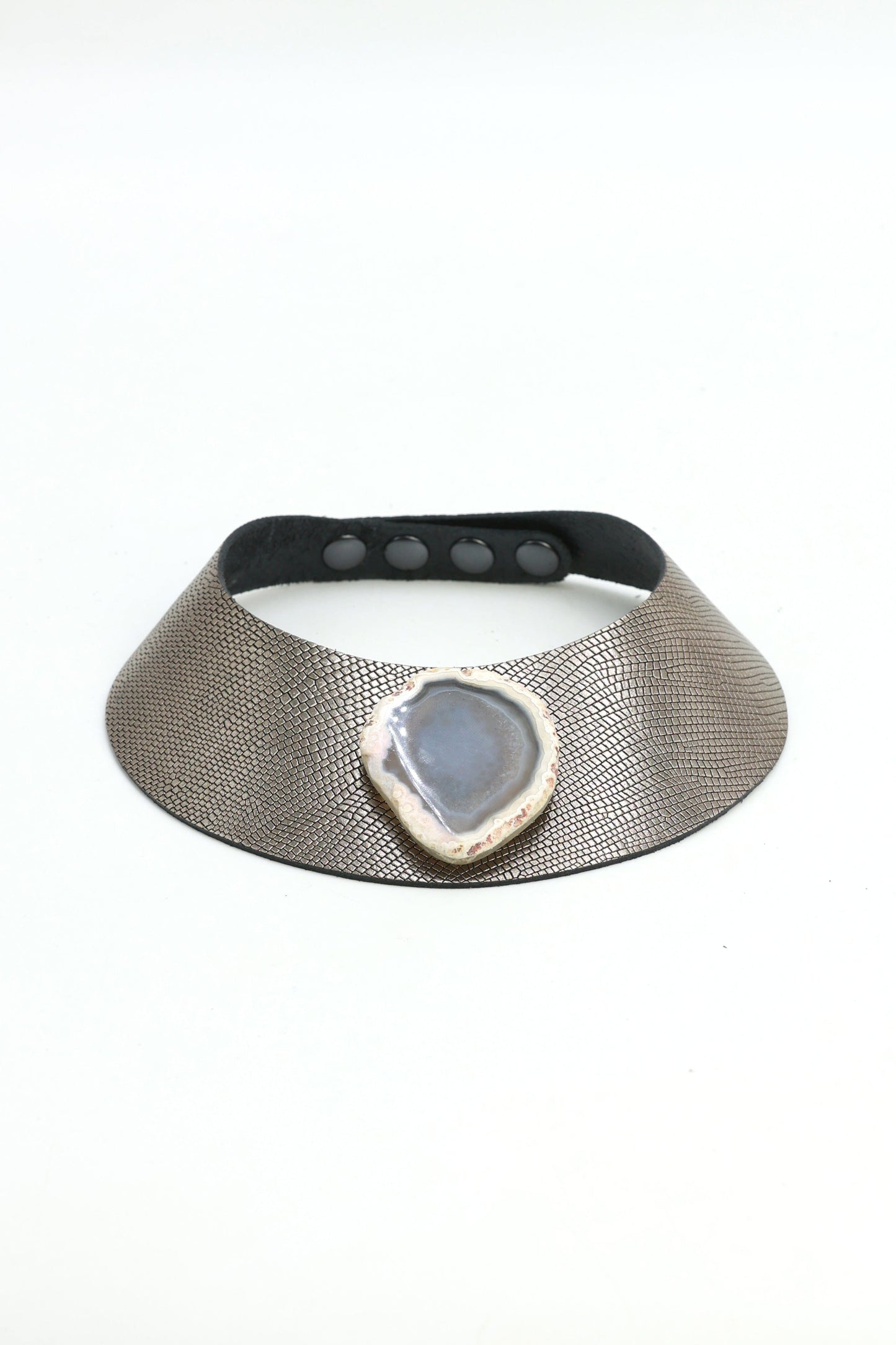Collar Luz Plomo con Ágata Necklaces Ecue 