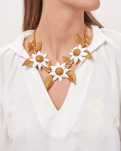 Collar Margaritas (3 flores) Necklaces Joaquin Blanco 
