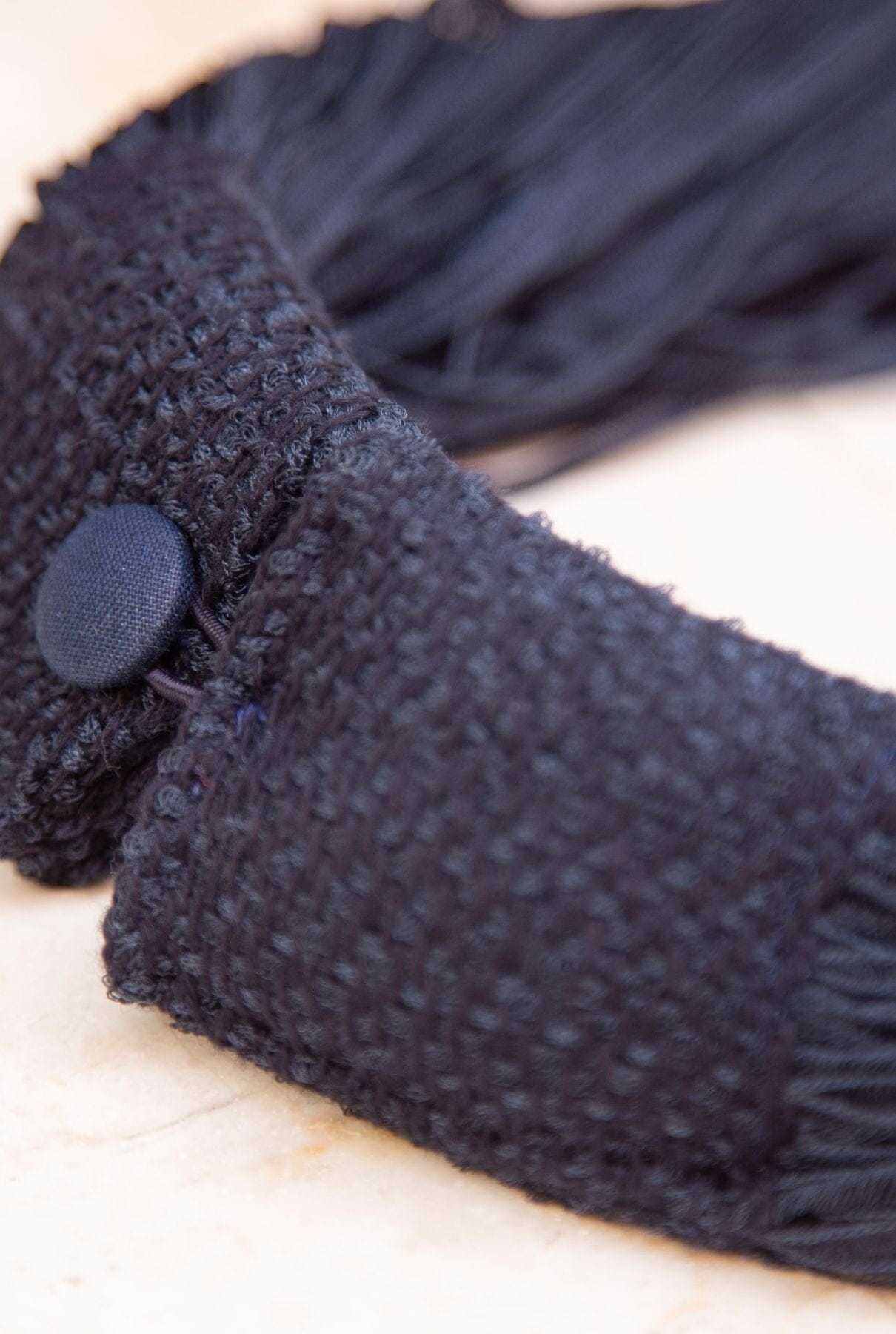 COLLAR SEDA ORGANZA AZUL MARINO Necklaces Victoria de Talhora 