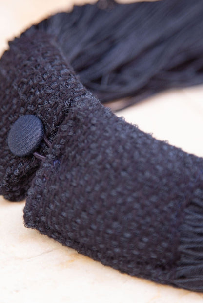 COLLAR SEDA ORGANZA AZUL MARINO Necklaces Victoria de Talhora 