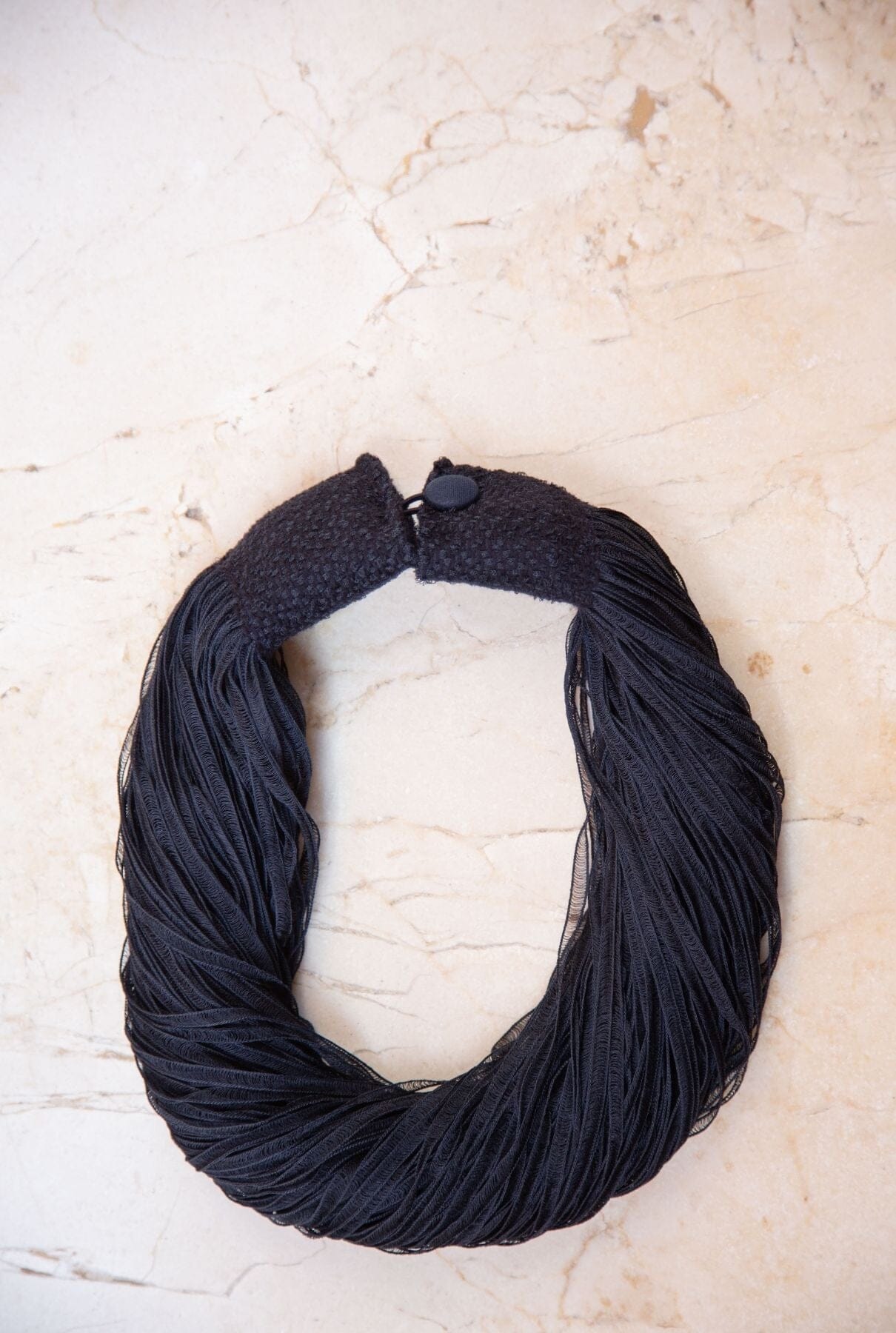 COLLAR SEDA ORGANZA AZUL MARINO Necklaces Victoria de Talhora 