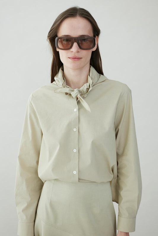 Cotton blouse with embroidered collar Tops and Blouses Tot-Hom 