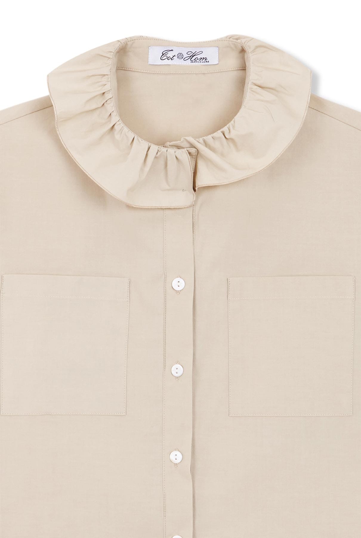 Cotton blouse with ruffle collar Tops and Blouses Tot-Hom 