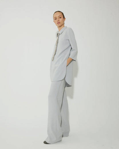 Crepe pants with elastic waistband Trousers Tot-Hom 