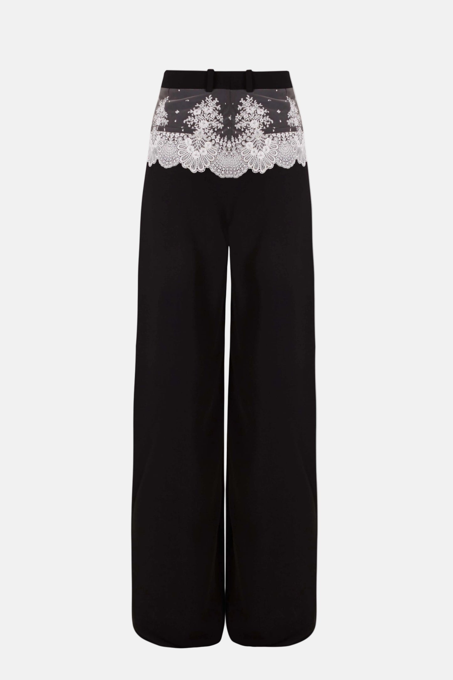 Cruising Lace Black Tailored Trousers Womens Trousers PALOMO SPAIN 