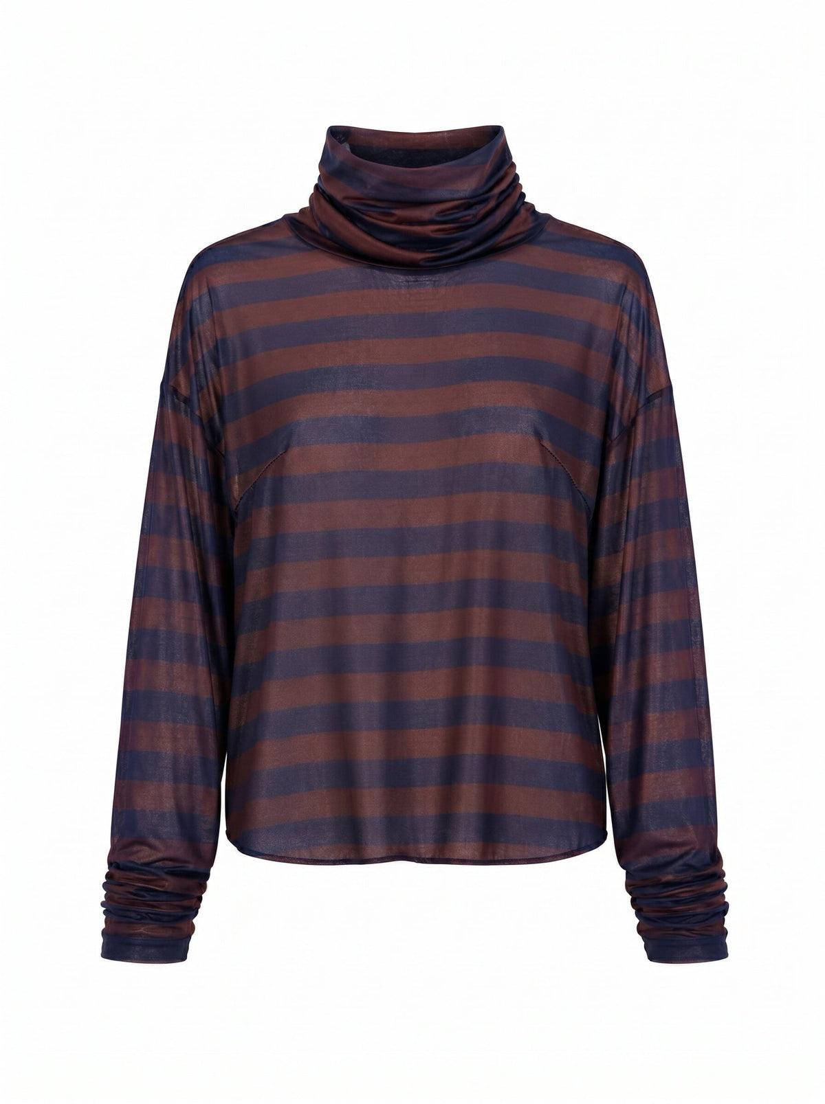 Crystal Navy-Brown Striped Blouse Shirts & blouses Julise Magon 