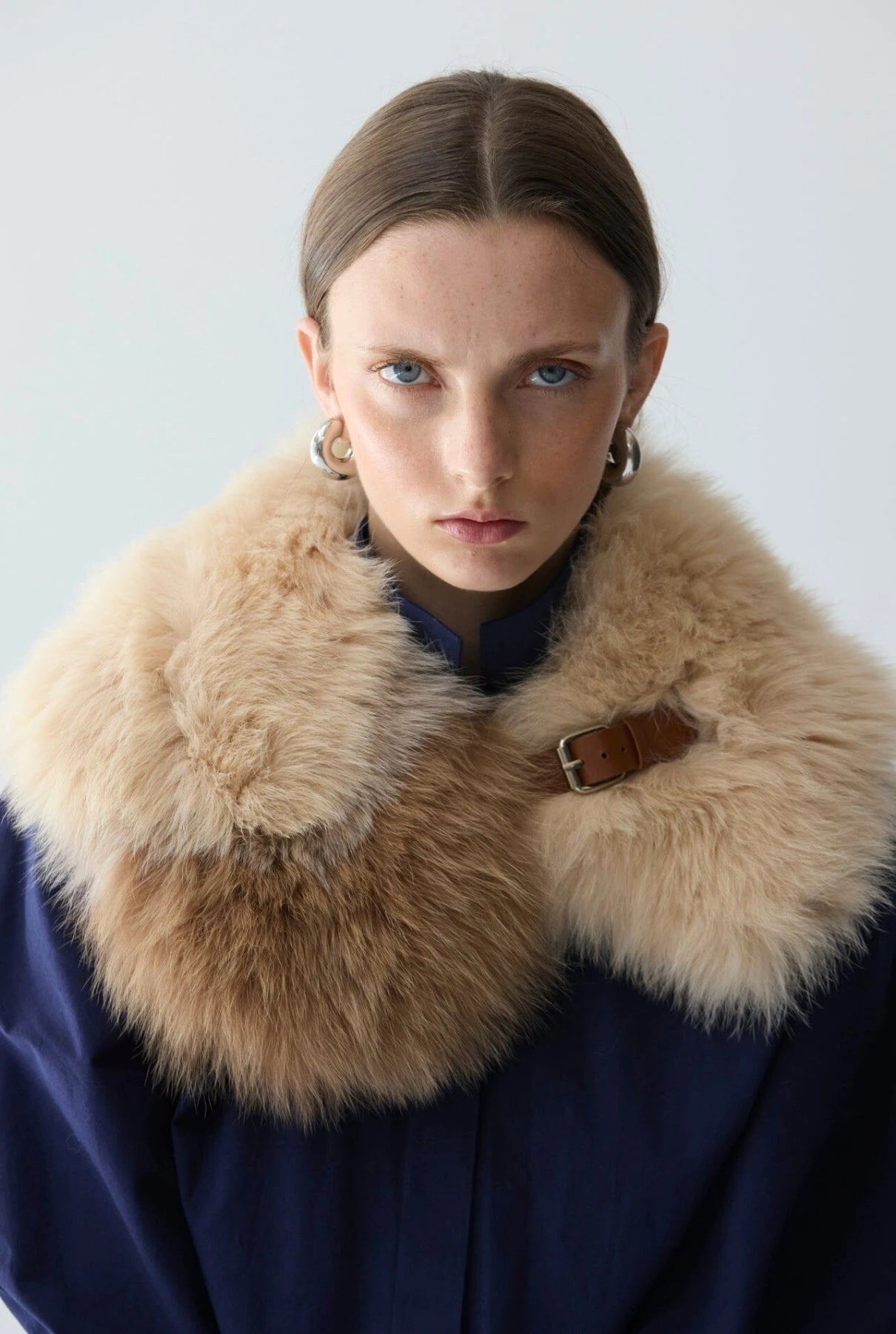 cuello de pelo multicolor claro Scarf Miguel Marinero 