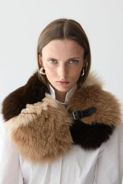 cuello de pelo multicolor oscuro Scarf Miguel Marinero 