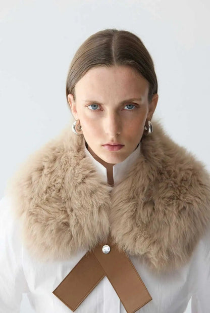 cuello de pelo piedra piel Scarf Miguel Marinero 