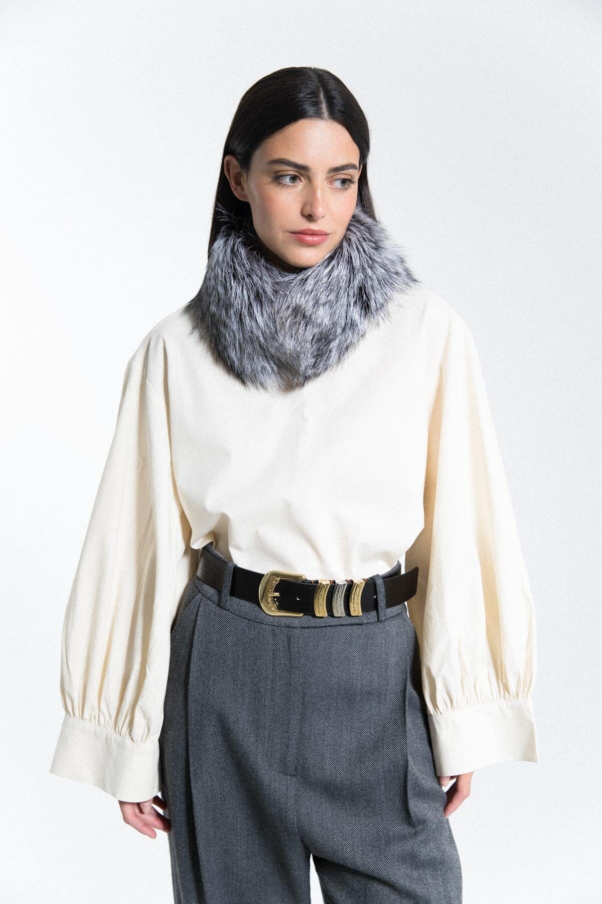 Cuello de zorro gris Foulards & Scarves Baltei Studio 