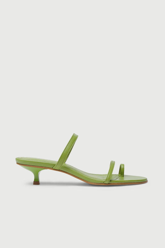 Daisy Sandals in Green Leather Heels AUGUSTA 