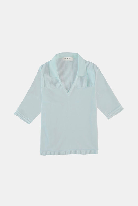 Damiano Polo Blue Tops and Blouses Carlota Cahis 