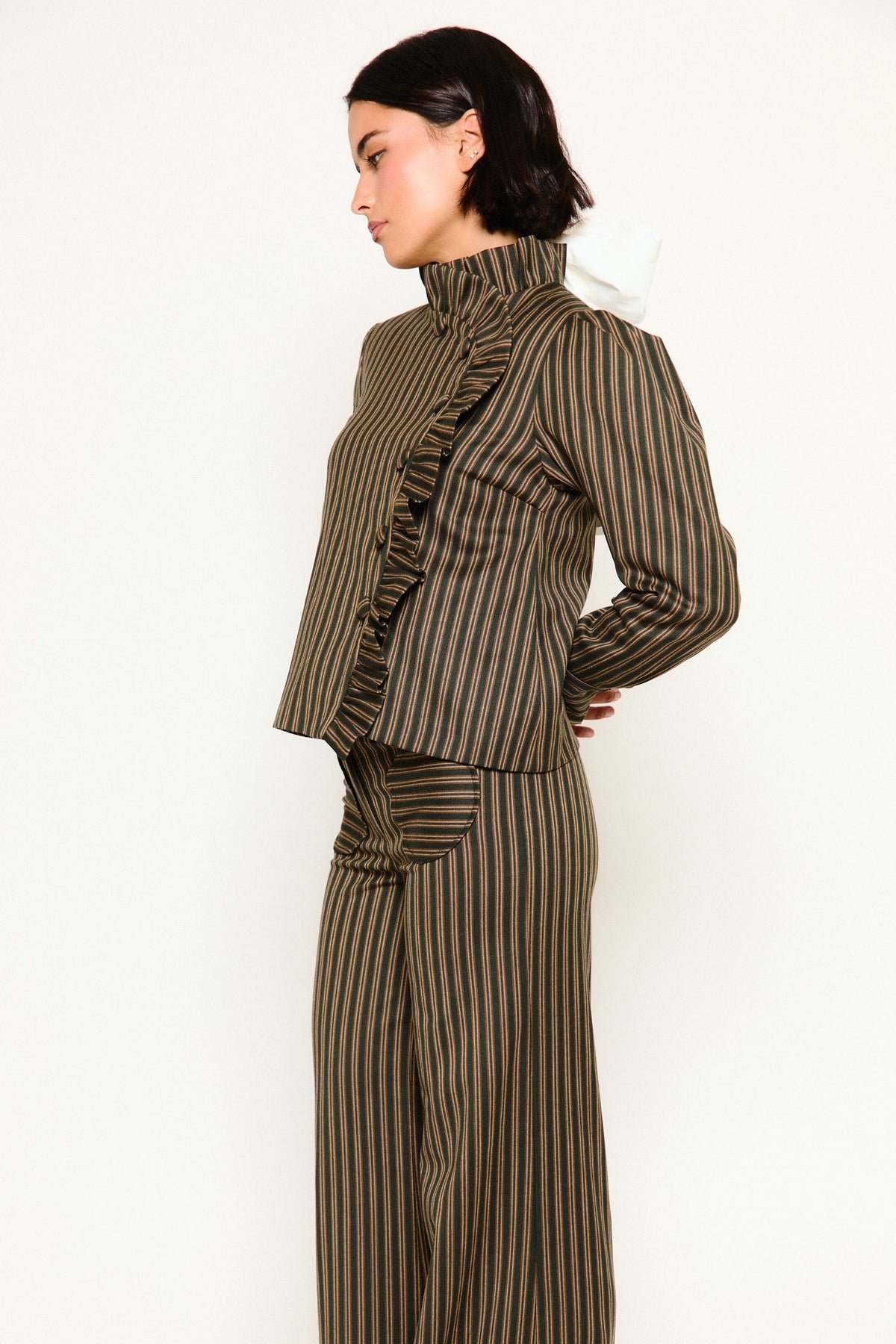 Darcy Khaki Stripe Jacket Jackets Werit 
