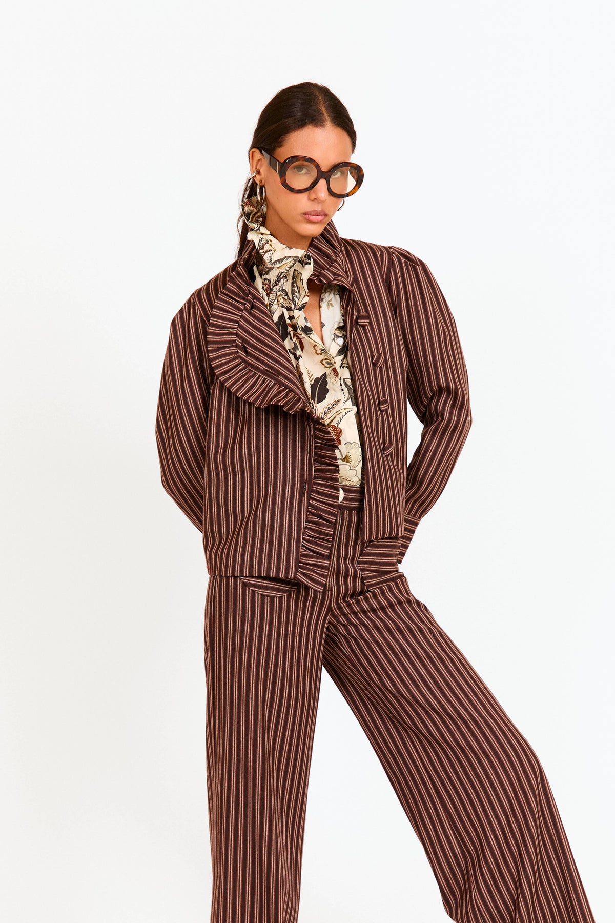 Darcy Terracotta Stripe Jacket Jackets Werit 