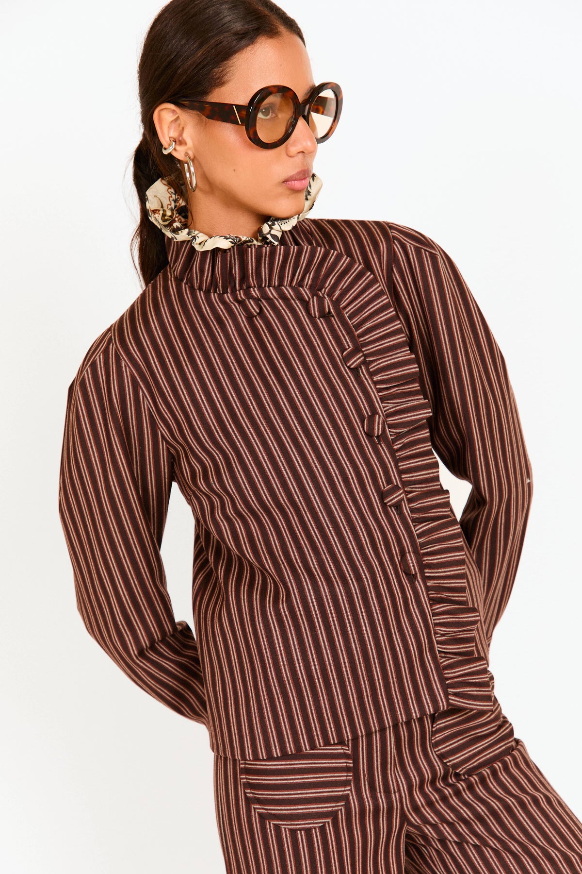 Darcy Terracotta Stripe Jacket Jackets Werit 