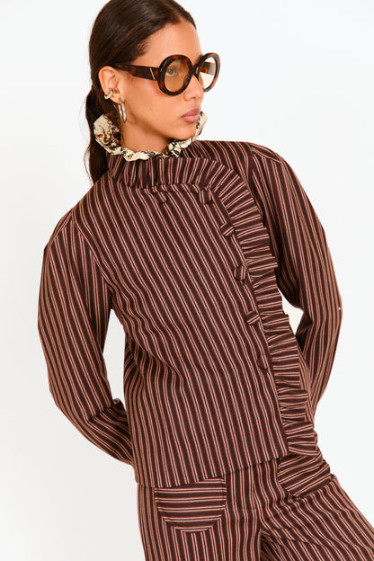 Darcy Terracotta Stripe Jacket Jackets Werit 