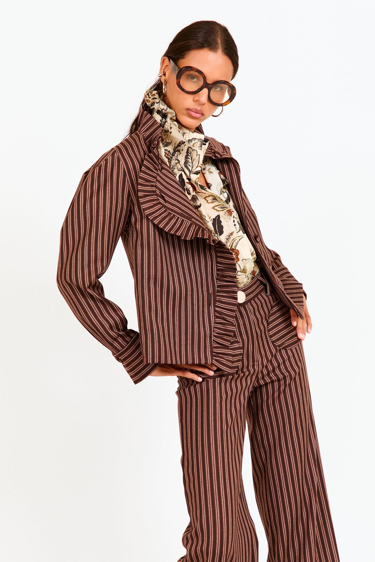 Darcy Terracotta Stripe Jacket Jackets Werit 
