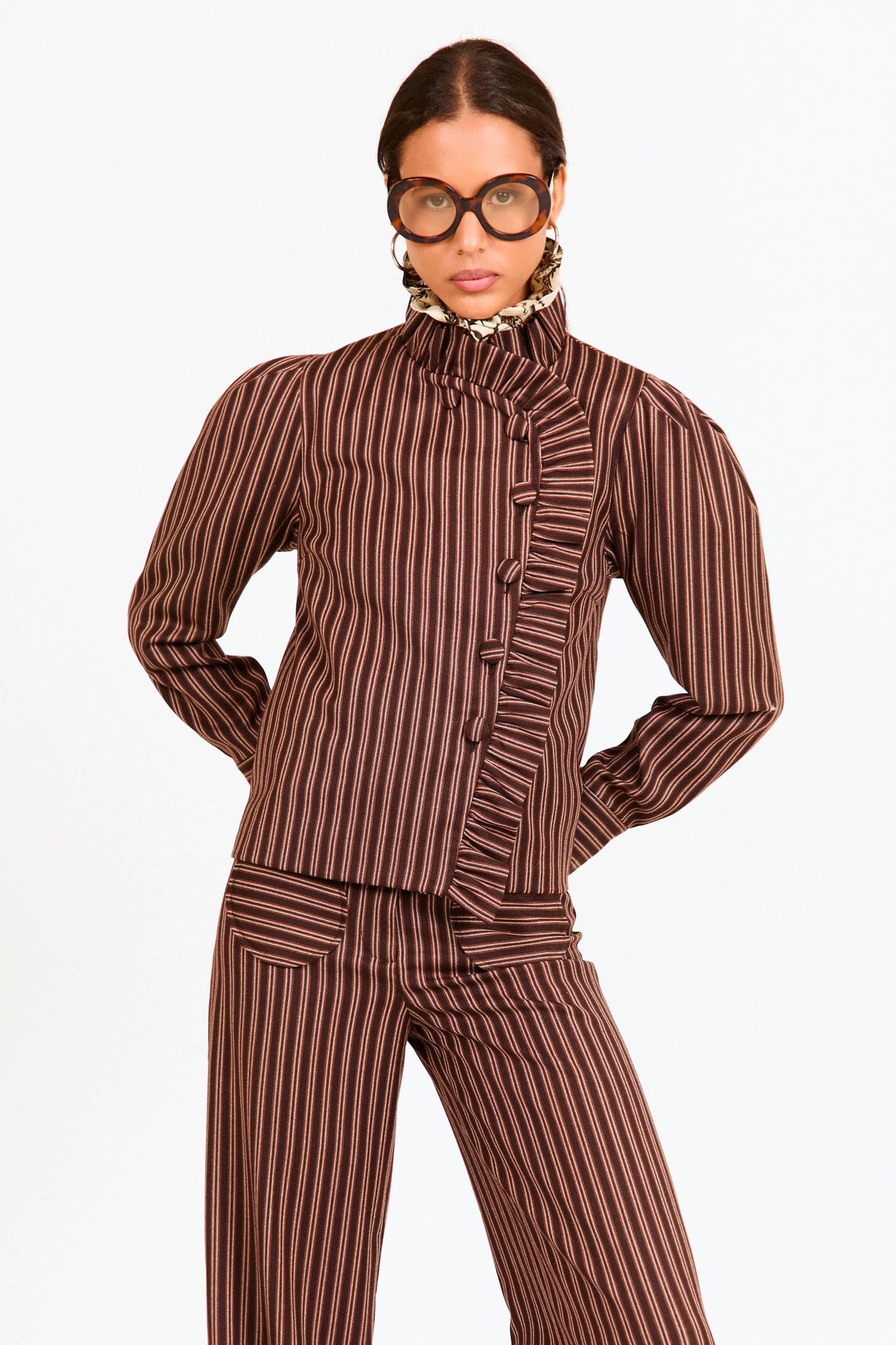 Darcy Terracotta Stripe Jacket Jackets Werit 