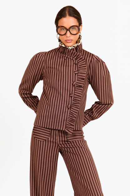 Darcy Terracotta Stripe Jacket Jackets Werit 