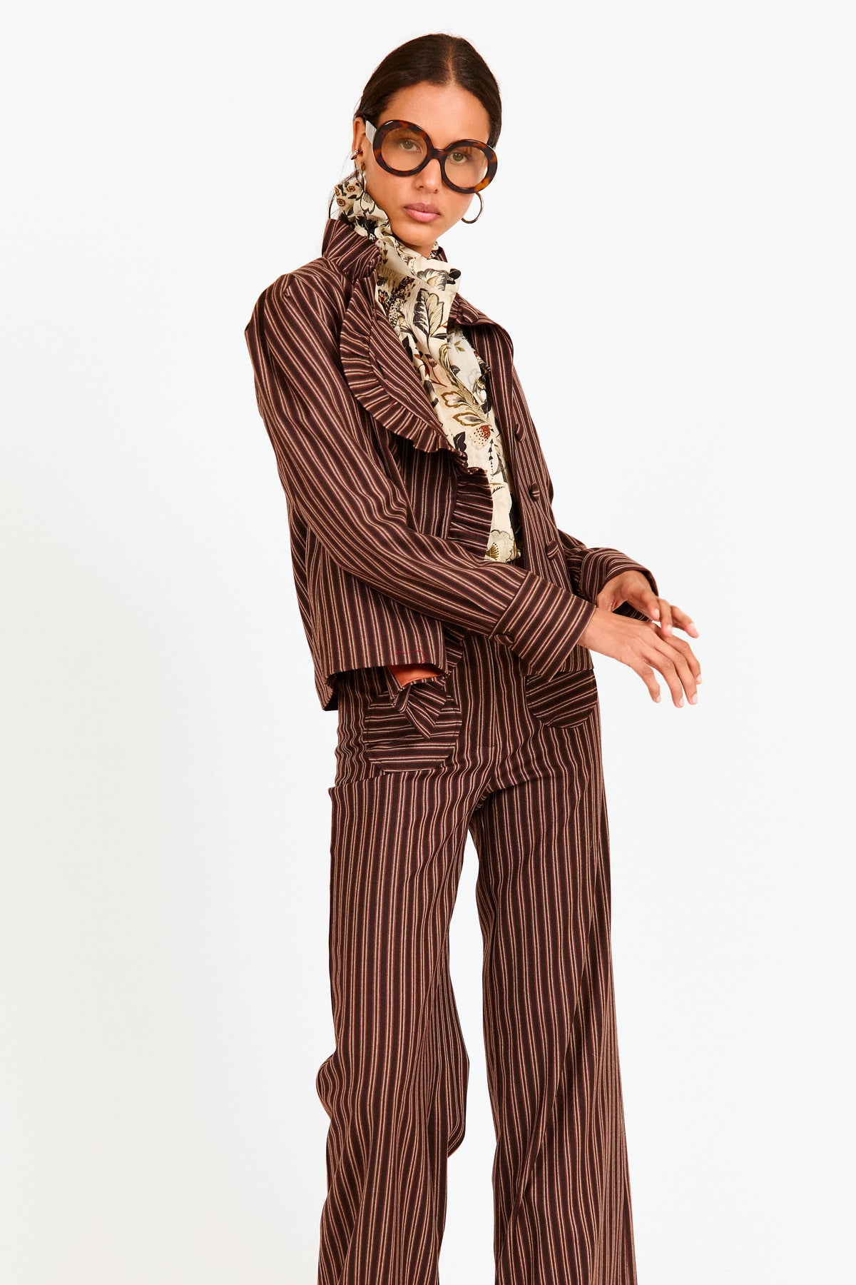 Darcy Terracotta Stripe Jacket Jackets Werit 