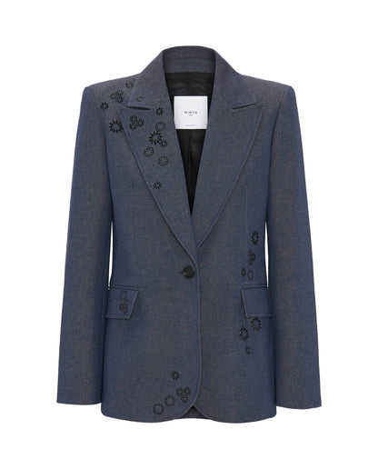 Denim blazer with appliqués OUTERWEAR Mirto 