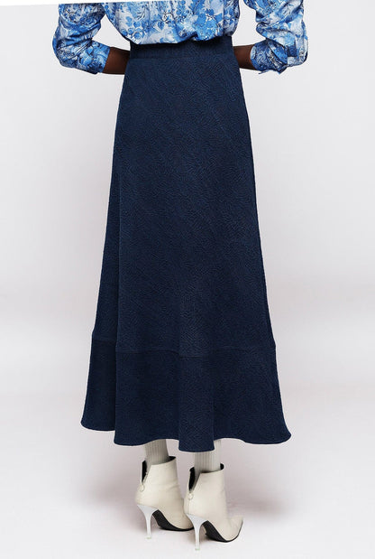 Denim jacquard midi skirt Skirts Mirto 