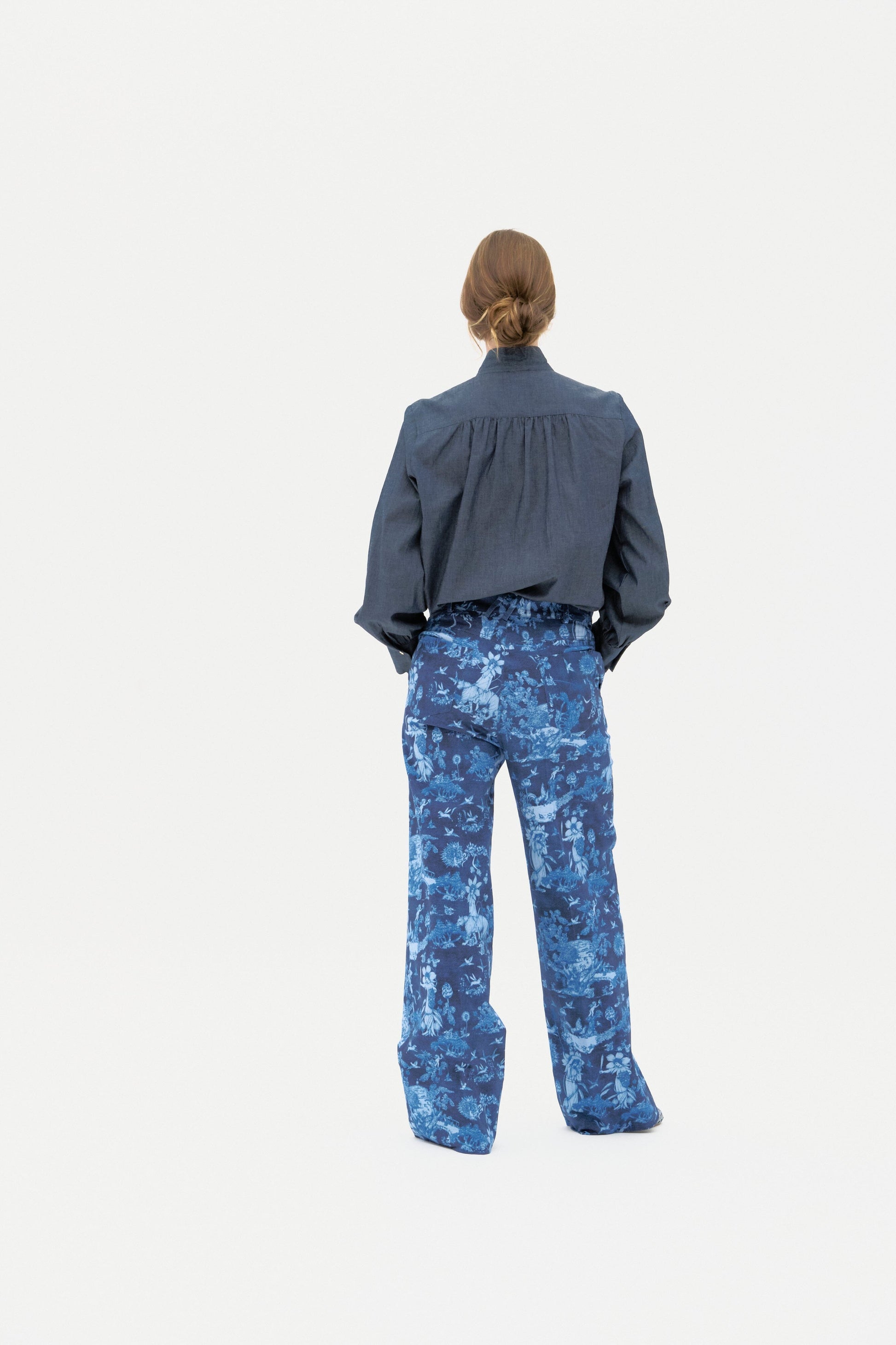 Denim shirt with tie Shirts & Blouses Mirto 